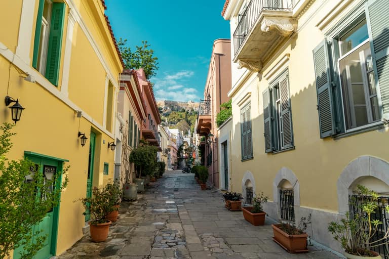 Kolonaki streets with cafés and boutiques